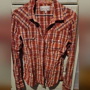 Panhandle Slum pink Shirt with Studded Details